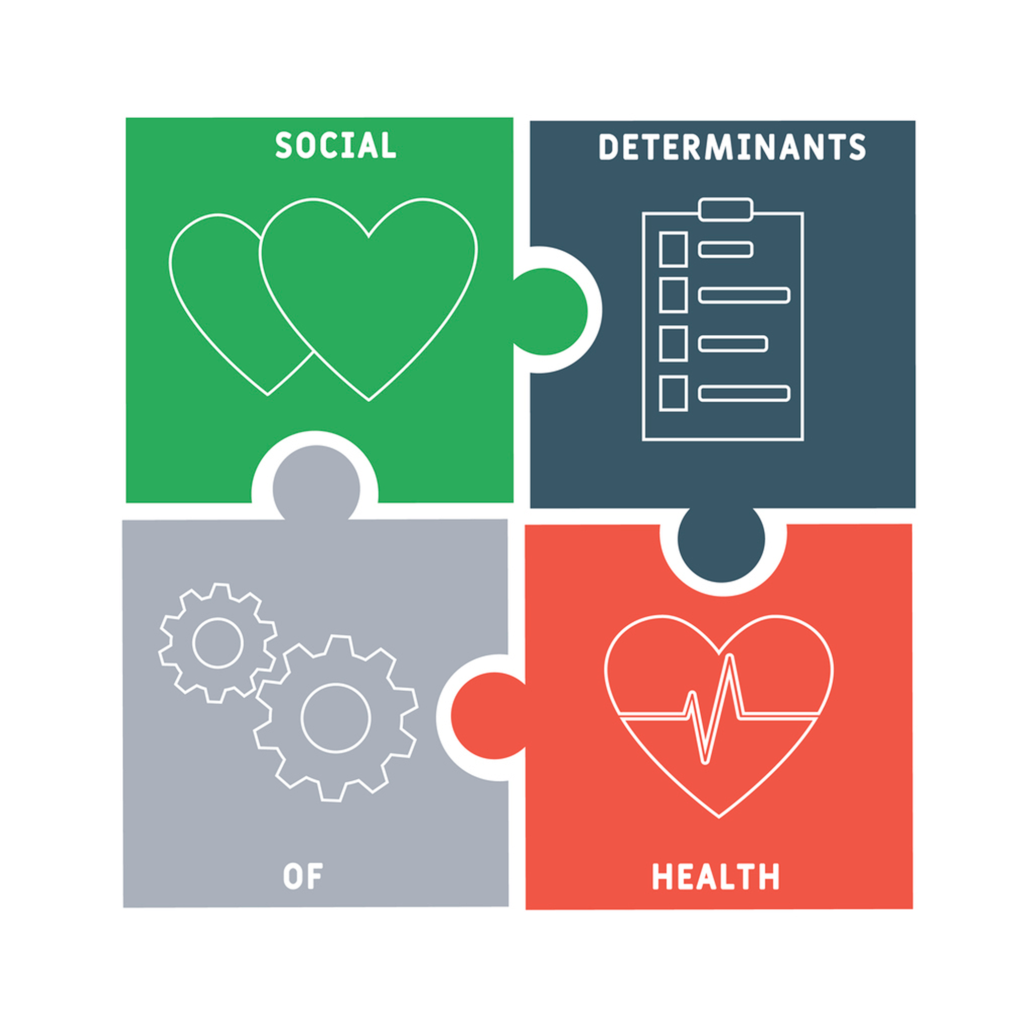 A puzzle with four pieces that have different designs.